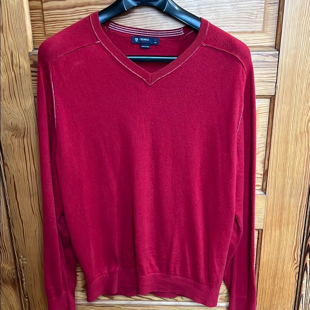 Daniel Cremieux Red Cardigan Lightweight Knit Sweater